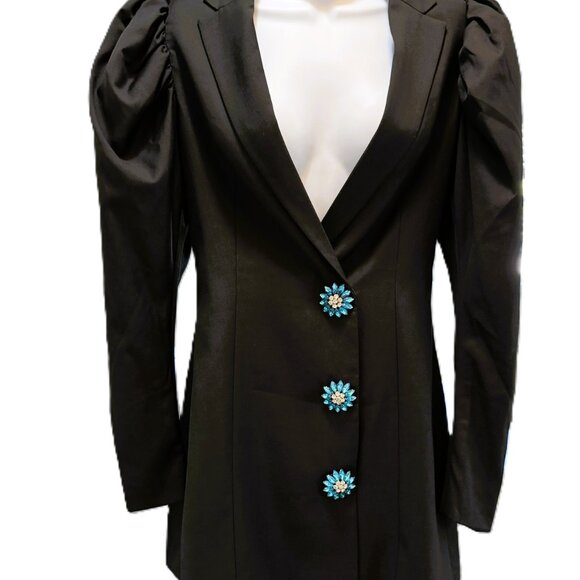 ROTATE BIRGER CHRISTENSEN Black Bejewelled Carol Dress Sz 4-6 - Picture 6 of 13